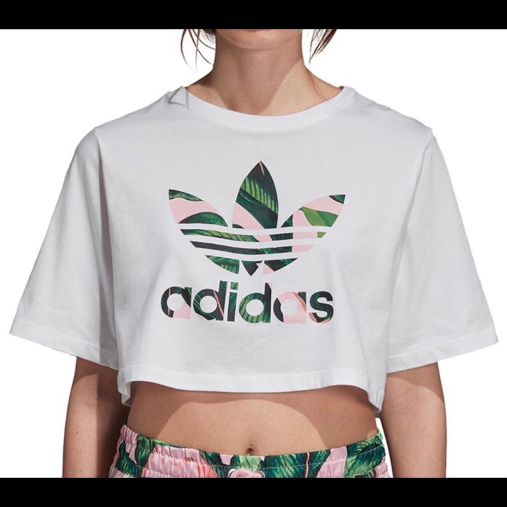 Adidas short sleeve crop